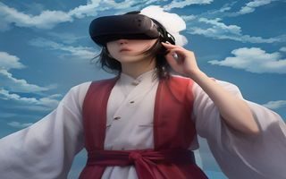 桌面级VR设备与环境光效，营造沉浸式观影空间